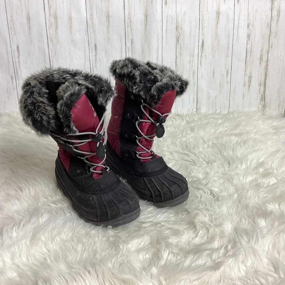 Kamik Girls Frost Lake Burgandy Snow Boats Size 1